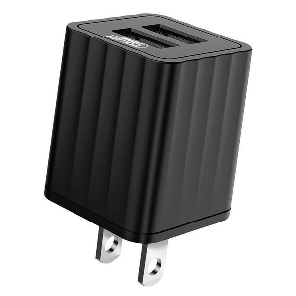 Powerzone Dual USB Wall Charger, Black KL-50210A